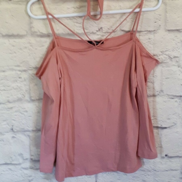 New Ambiance Coral Pink Spaghetti Strap Top Tank - Picture 2 of 6